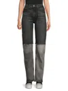 FRAME WOMEN'S THE FASHION PATCHWORK TWO TONE JEANS