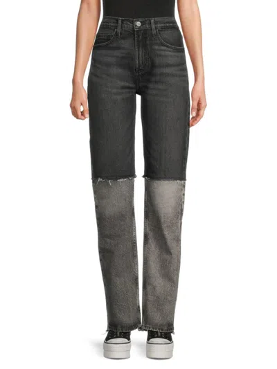 Frame Babies' Women's The Fashion Patchwork Jeans In Black