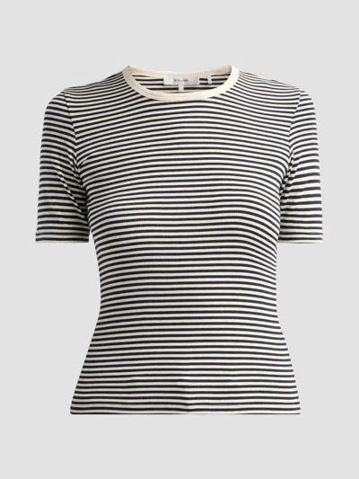 Frame Women's The Fine Rib Crewneck T-shirt In Multi