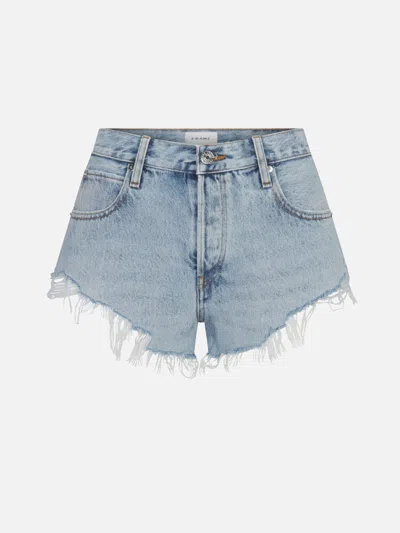 Frame Women's The Grunge Hand Shorts Jeans In Blue