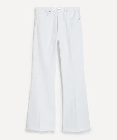 Frame Women's The Lax High-rise Flare Jeans In White Raw Fry