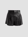Frame The Structural Leather Shorts In Black