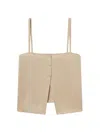 Frame The Linen Button Cami In Neutral