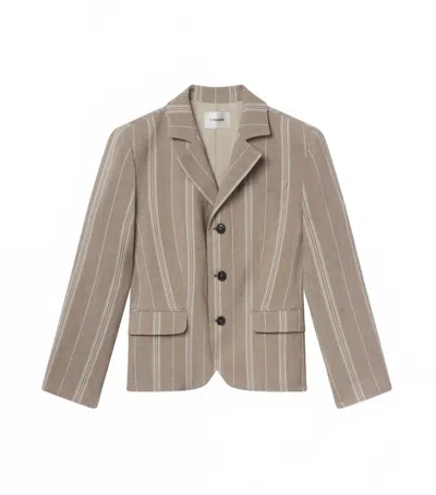 Frame Women's The Linen Smart Blazer In Light Camel Multi In Beige