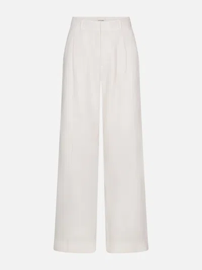 Frame Women's The Linen Trouser Pants In White