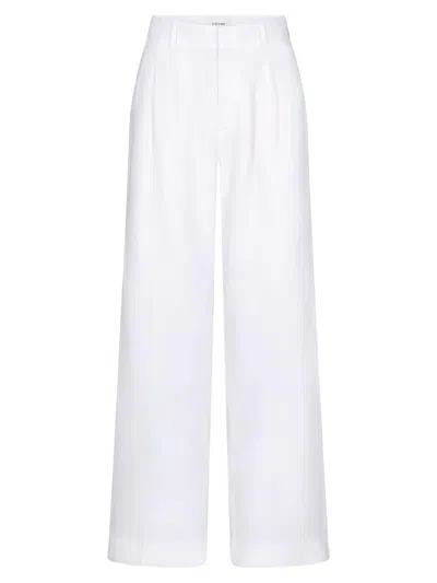 Frame Women's The Linen-blend Trousers In White