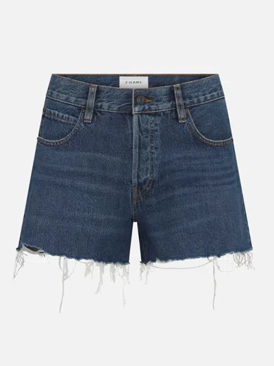 Frame Women's The Long Hang Shorts Jeans In Blue