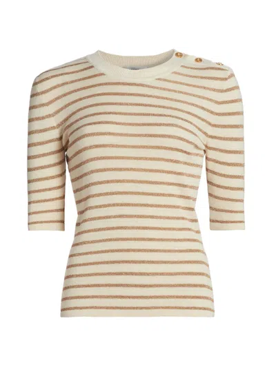 Frame Women's The Marina Striped Linen-blend Sweater In Multi
