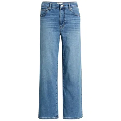 Frame Women's The Mellow Ankle Straight Leg Jeans, Flip In Blue