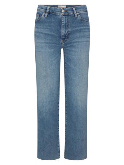 Frame Women's The Mellow High-rise Straight-leg Jeans In Blue