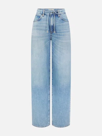 Frame Women's The Off Duty Drawstring Bow Jeans In Blue
