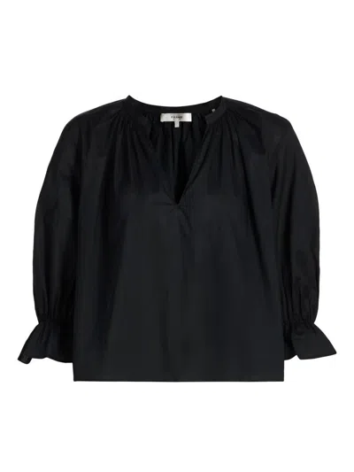 Frame Women's The Poet Cotton Blouse In Black