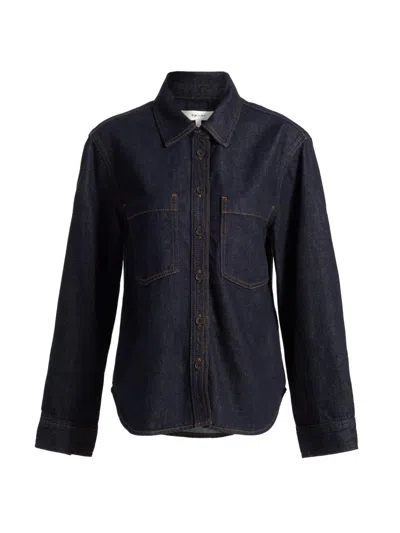Frame Women's The Polished Denim Shirt In Blue