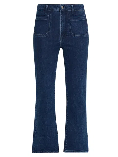 Frame Women's The Reboot Crop Modernist Pocket Mid-rise Stretch Jeans In Blue