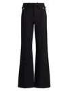 Frame The Modernist High Waist Wide Leg Pants In Black