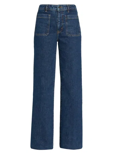 Frame Women's The Refined Patch Pocket Jeans In Blue