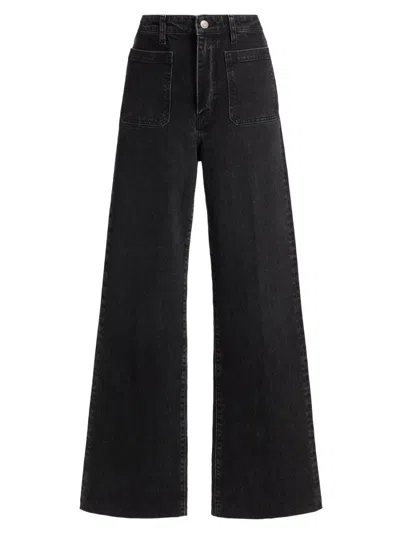 Frame Women's The Refined Wide-leg Jeans In Black