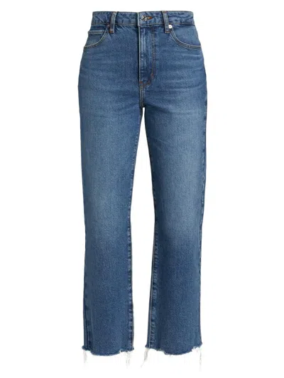 Frame Women's The Ruler High-rise Stretch Crop Jeans In Blue
