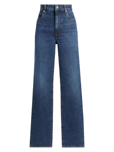 Frame Women's The Ruler Slim-fit Straight-leg High-rise Jeans In Blue