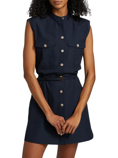 Frame Women's The Safari Cotton A-line Minidress In Blue