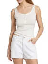 Frame Women's The Satin Trim Tank In White