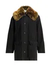 Frame The Shearling Overcoat In Multi