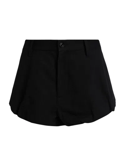 Frame Women's The Shell Cotton Balloon Shorts In Black