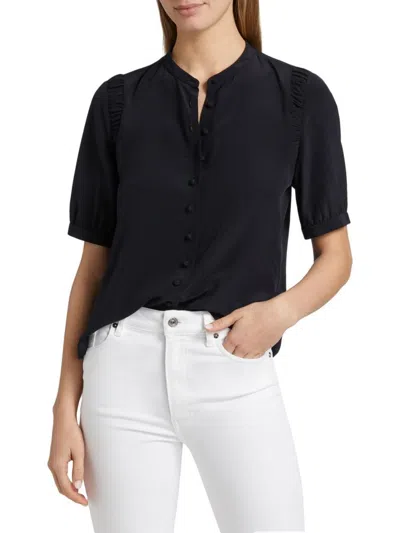 Frame Women's The Silk Gathered Top In Multi