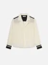 Frame Silk Pajama Shirt In White