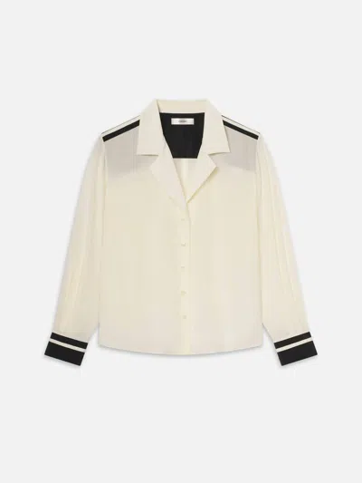 Frame Women's The Silk Pajama Shirt In Alabaster Multi