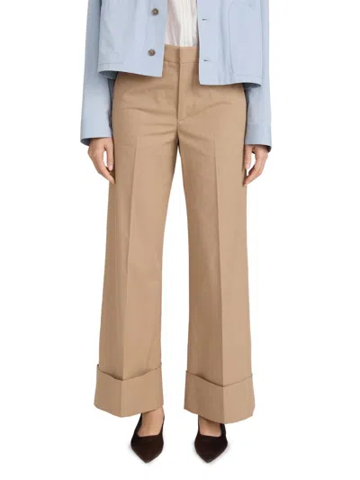 Frame Women's The Slim Palazzo Trousers In Brown