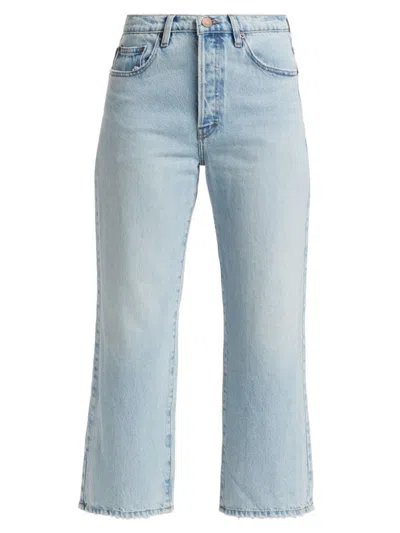 Frame The Slouchy Straight Leg Jeans In Fizz Indigo