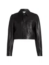 Frame The Small Leather Jacket In Black