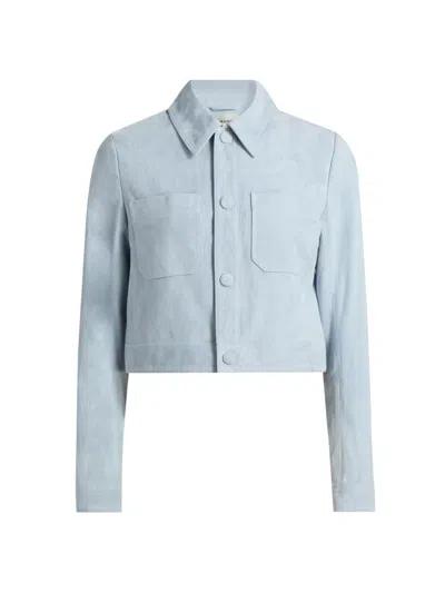Frame Women's The Small Suede Jacket In Blue