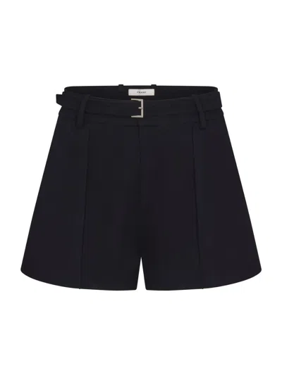 Frame Women's The Soho Wide-leg Belted Shorts In Blue