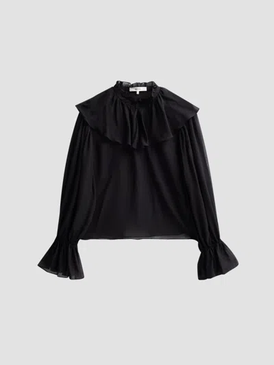 Frame Women's The Soirée Silk Blouse In Black