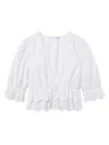 Frame The Solstice Plunging Neck Top In White