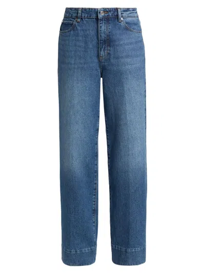 Frame Women's The Streamline Wide-leg Jeans In Blue