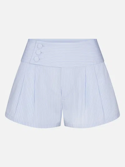 Frame Women's The Striped Harbor Shorts In Blue