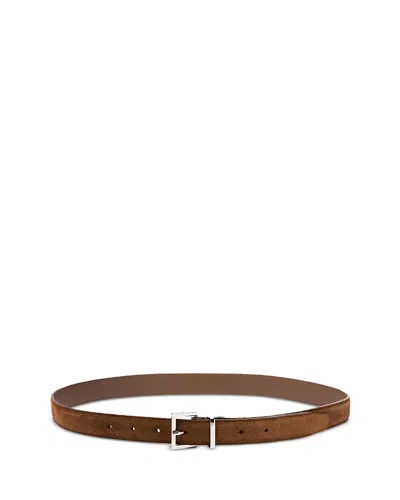 Frame Women's The Suede Square Buckle Belt In Brown