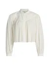 Frame The Swing Blouse In Alabastar In White