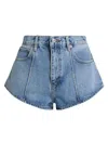Frame The Tilt High Rise Denim Mini Shorts In Blue