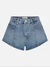 Frame The Tilt High Rise Denim Mini Shorts In Blue