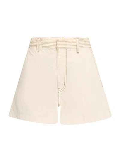 Frame Women's The Trapunto Wide-leg Denim Shorts In Neutral