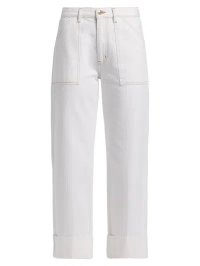 Frame Women's The Utility Cotton Trousers In White