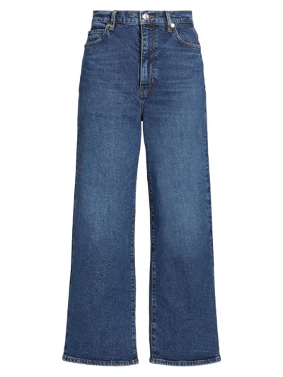 Frame Le Slim Palazzo High-rise Wide-leg Jeans In Blue