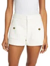 Frame Patch-pocket Trouser Shorts In Cream
