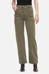 FRAME WOMEN'S UTILITY POCKET PANTS IN WASHED WINTER MOSS