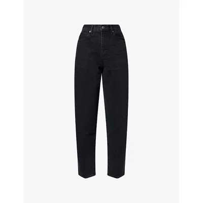Frame Womens  The Neat Tapered-leg Denim Jeans In Black