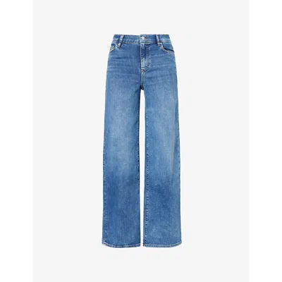 Frame Womens Le Slim Palazzo Five-pockets Wide-leg High-rise Stretch-denim Blend Jeans Canals